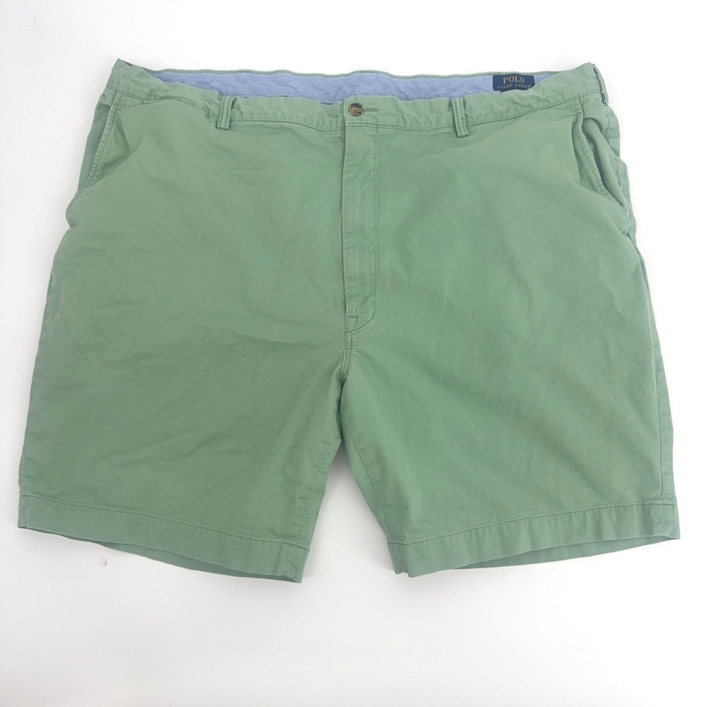 Polo Ralph Lauren Chino Shorts Mens 48 Green Stretch Classic Fit Twill